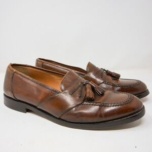 Mezlan Sagunto Tassel Loafer Leather Brown Mens Shoes 9.5 Made in Spain